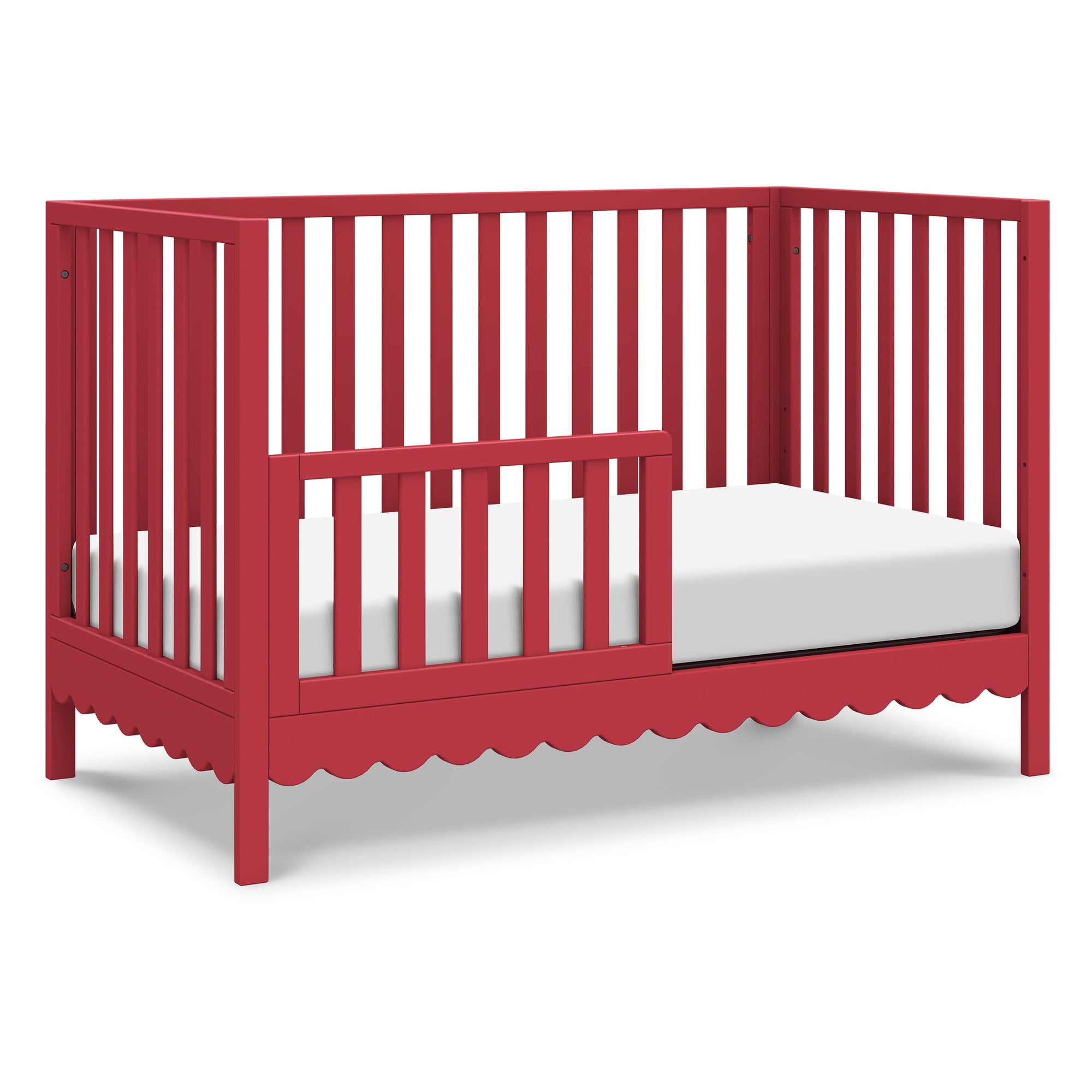 M27801TRD,DaVinci,Sammy Scallop 4-in-1 Convertible Crib in Strawberry Red