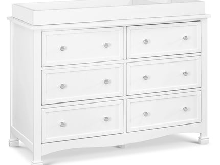 M5529W,DaVinci,Kalani 6-Drawer Double Wide Dresser in White Finish