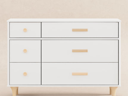 M9016WN,Babyletto,Lolly 6-Drawer Double Dresser  Assembled in White/Natural