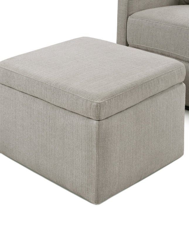 F18787PFTGRY,Carter's,Adrian Swivel Glider with Storage Ottoman in Performance Grey Linen