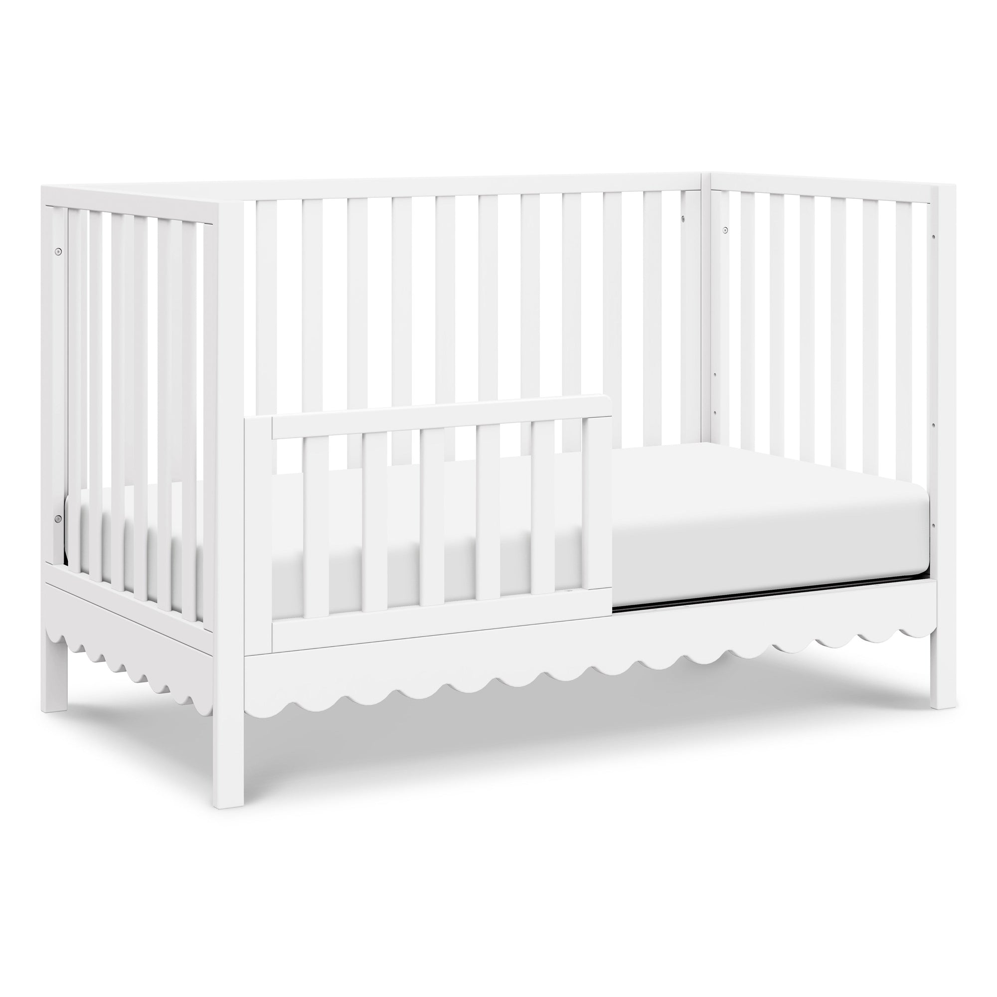 M27801W,DaVinci,Sammy Scallop 4-in-1 Convertible Crib in White