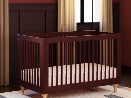 M9001CRN,Babyletto,Lolly 3-in-1 Convertible Crib w/Toddler Bed Conversion in Crimson/Natural
