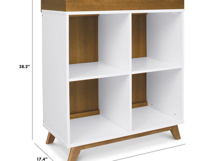 M22511WL,DaVinci,Otto Convertible Changing Table and Cubby Bookcase in White and Walnut