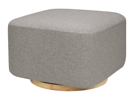 M26385PGEWLB,Babyletto,Kiwi Gliding Ottoman in Performance Grey Eco-Weave w/ Light Wood Base