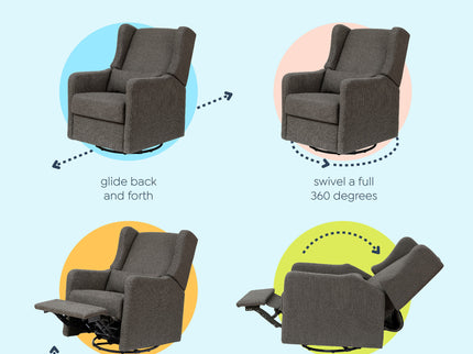 F19587PGY,Carter's,Arlo Recliner and Swivel Glider in Performance Charcoal Linen