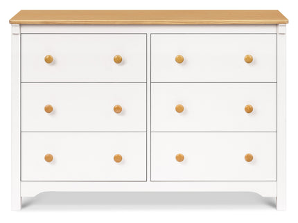 M27226RWHY,DaVinci,Shea 6-Drawer Dresser in Warm White and Honey