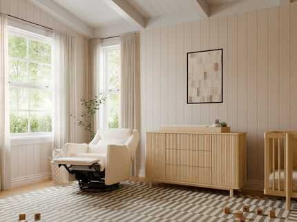 M11286PWB,Babyletto,Kiwi Plus Power Glider Recliner w/ Power Headrest in Performance Ivory Boucle