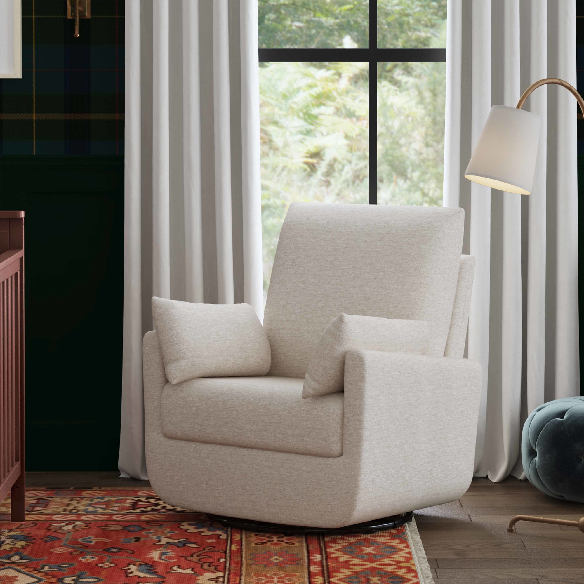 M24587BH,DaVinci,Juno Swivel Glider in Beach