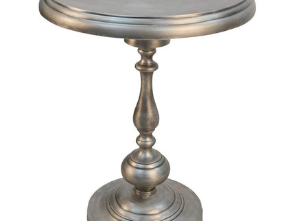 Pearson 18 1/2" Wide Antique Nickle Round Accent Table