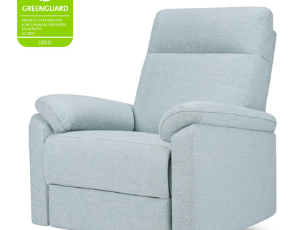 M24387HBL,DaVinci,Suzy Swivel Recliner in Heathered Blue