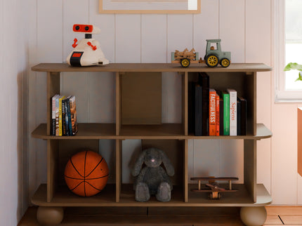 M31811NL,Babyletto Kids,Crosby Open Bookcase in Natural Walnut