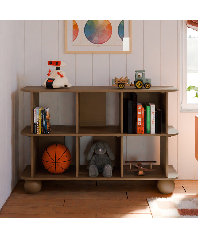 M31811NL,Babyletto Kids,Crosby Open Bookcase in Natural Walnut