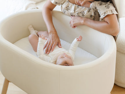 M26834GYLB,Babyletto,babyletto x GATHRE Capsule Bassinet in Ivory