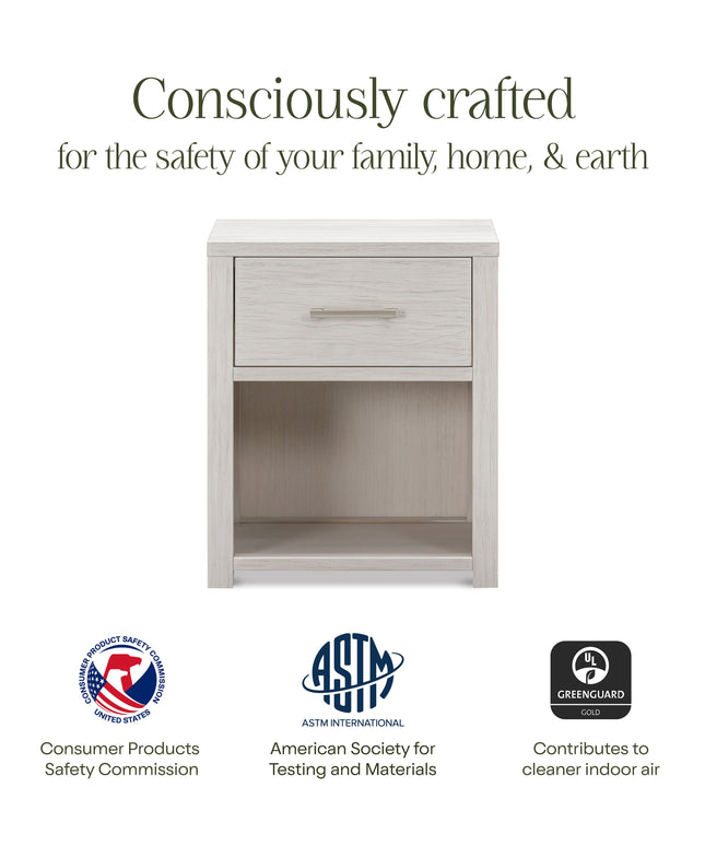 B26460WDF,Monogram by Namesake,Hemsted Nightstand  Assembled in White Driftwood