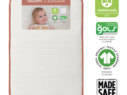 M53103A,Babyletto,Babyletto x Avocado Organic Mini Crib Mattress 100% Nontoxic