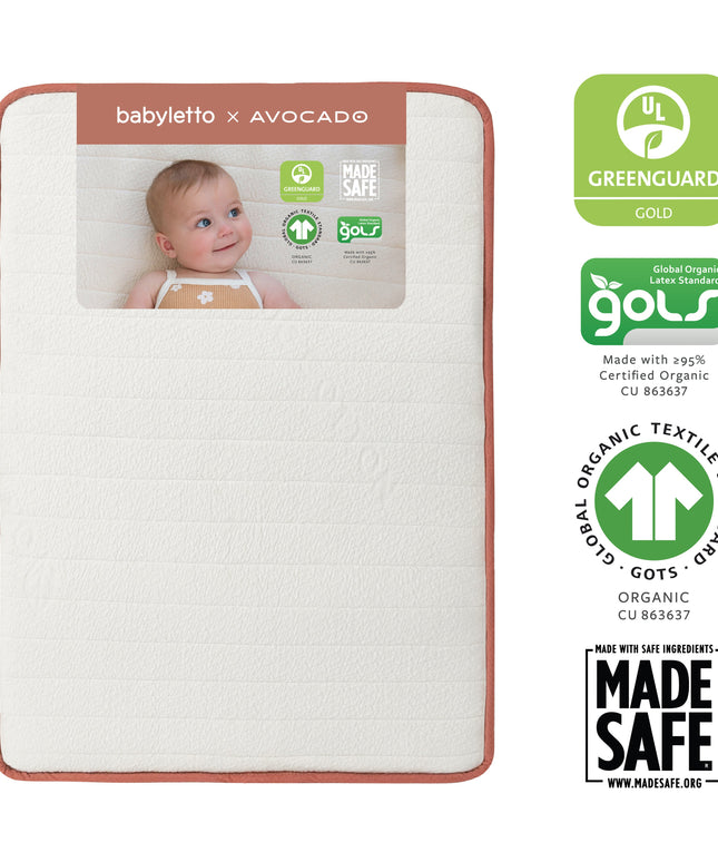 M53103A,Babyletto,Babyletto x Avocado Organic Mini Crib Mattress 100% Nontoxic