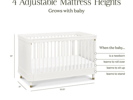 B14301RW,Namesake,Tanner 3-in-1 Convertible Crib in Warm White