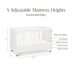 B14301RW,Namesake,Tanner 3-in-1 Convertible Crib in Warm White