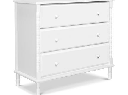 M7323W,DaVinci,Jenny Lind Spindle 3-Drawer Dresser in White