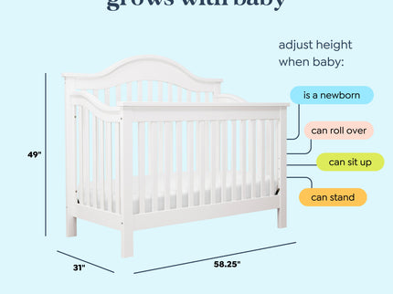 M5981W,DaVinci,Jayden 4-in-1 Convertible Crib in White Finish