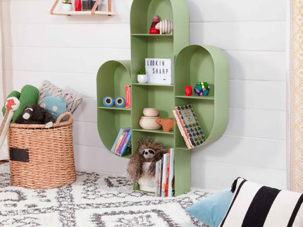 M20011SGR,Babyletto Kids,Cactus Bookcase in Sage Green