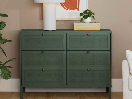 M24926FRGR,DaVinci,Margot 6-Drawer Dresser in Forest Green