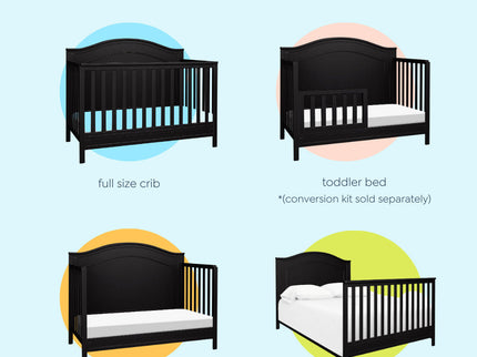 M12801E,DaVinci,Charlie 4-in-1 Convertible Crib in Ebony