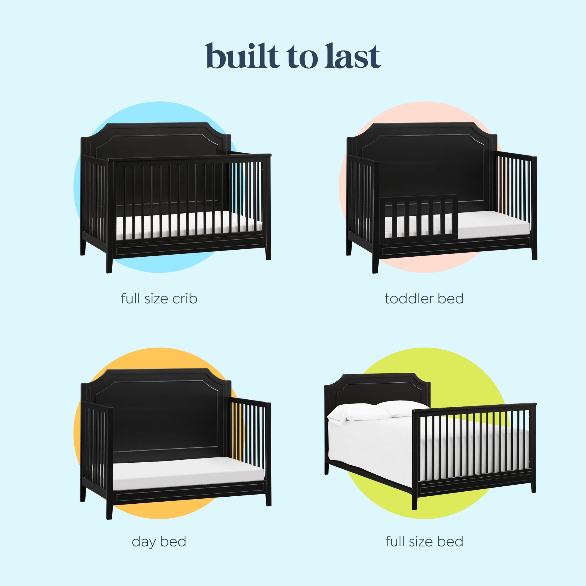 M11441E,DaVinci,Chloe Regency 4-in-1 Convertible Crib in Ebony