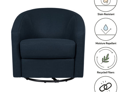 M5887PVET,Babyletto,Madison Swivel Glider in Performance Navy Eco-Twill
