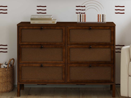 M24926L,DaVinci,Margot 6-Drawer Dresser in Walnut