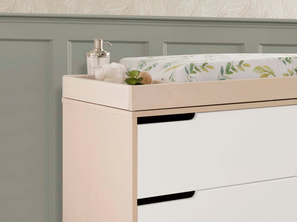 M4223NXW,Babyletto,Hudson 3-Drawer Changer Dresser w/Removable Changing Tray in WashedNatural/White