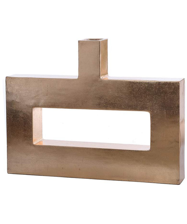 Pont Gold Leaf 32" Wide Cast Resin Vase