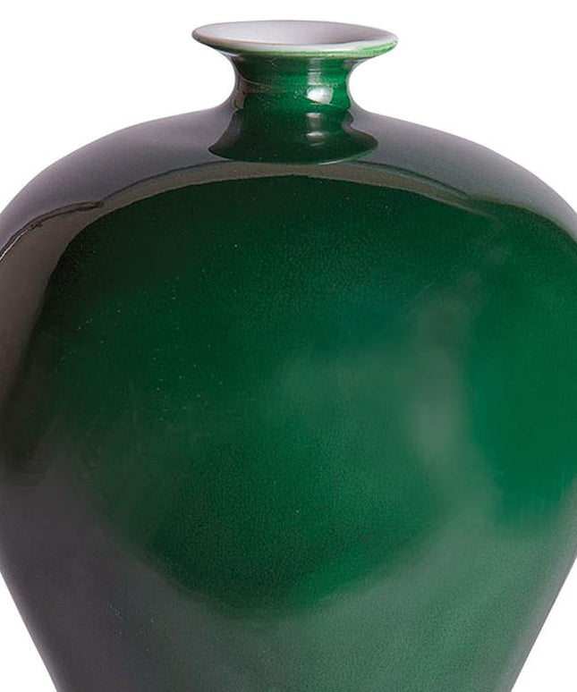 Port 68 Flavia Shiny Emerald 12 1/2" High Plum Vase
