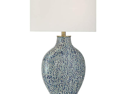 Possini Euro 29 1/2" High Victoria White and Blue Ceramic Table Lamp
