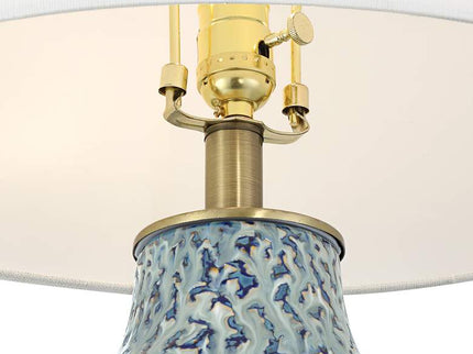 Possini Euro 29 1/2" High Victoria White and Blue Ceramic Table Lamp