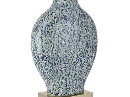 Possini Euro 29 1/2" High Victoria White and Blue Ceramic Table Lamp