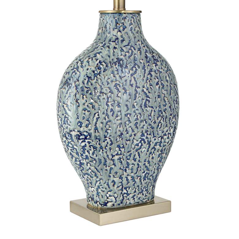 Possini Euro 29 1/2" High Victoria White and Blue Ceramic Table Lamp