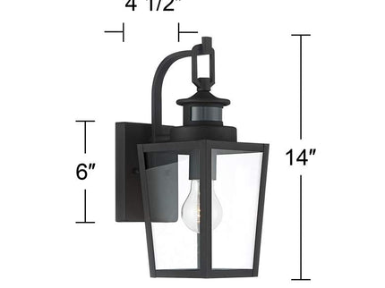 Possini Euro Ackerly 14" High Motion Sensor Outdoor Wall Light