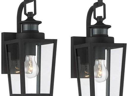 Possini Euro Ackerly 14"H Motion Sensor Outdoor Wall Light Set of 2