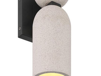 Possini Euro Amalfi 15"H Cement 2-Light LED Wall Sconce Set of 2