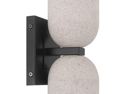 Possini Euro Amalfi 15"H Cement 2-Light LED Wall Sconce Set of 2