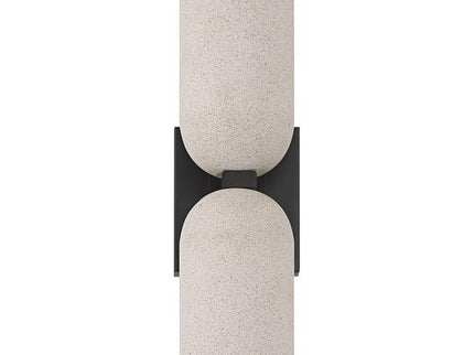 Possini Euro Amalfi 15"H Cement 2-Light LED Wall Sconce Set of 2