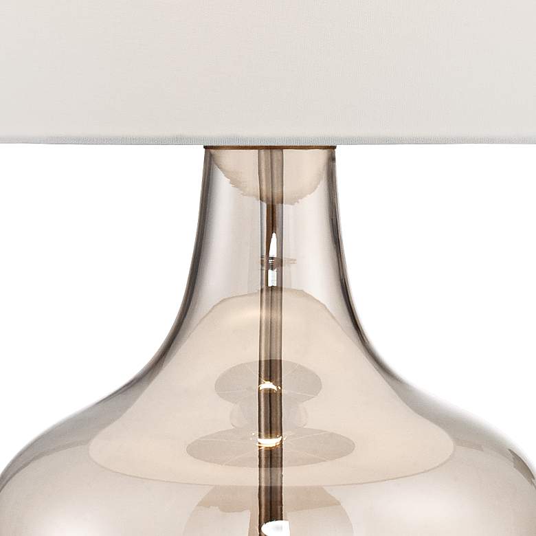 Possini Euro Ania 31" Modern Clear Champagne Glass Jar Table Lamp