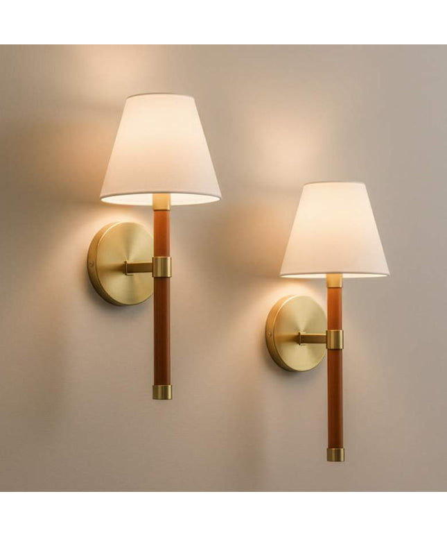 Possini Euro Aniline 17 1/2"H Soft Gold Wall Sconce Set of 2