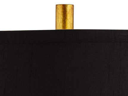 Possini Euro Athena 35 1/2" Black Shade Gold Leaf Modern Table Lamp