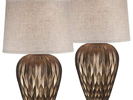 Possini Euro Buckhead 28" High Bronze Modern Urn Table Lamps Set of 2