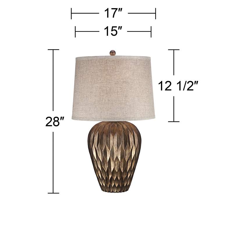 Possini Euro Buckhead 28" High Bronze Modern Urn Table Lamps Set of 2