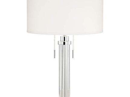 Possini Euro Cadence 30" Modern Glass Column Table Lamp