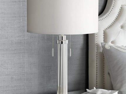 Possini Euro Cadence 30" Modern Glass Column Table Lamp