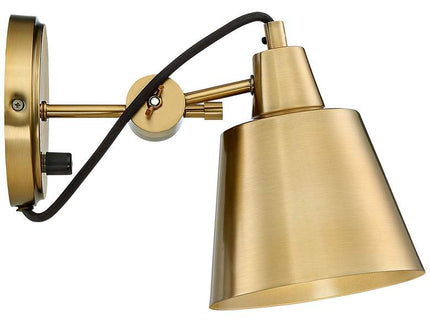 Possini Euro Capetown 8" High Warm Brass Swivel Wall Sconce Set of 2